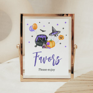 Poster Favor do Chá de fraldas Fantasma de Boo Roxo