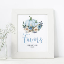 Favor do Chá Floral de Abóbora Azul