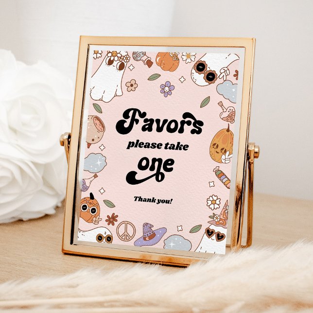 Poster Favor do Festa de Halloween de Groovy Ghost (Criador carregado)