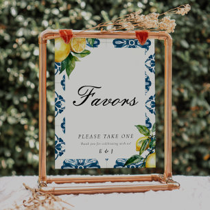 Poster Favor Lemon Positano Sinal de Casamento