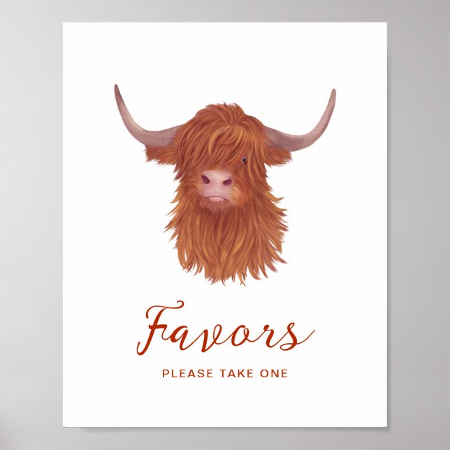 Poster Favorece o Chá de fraldas de Vaca Superior (Frente)