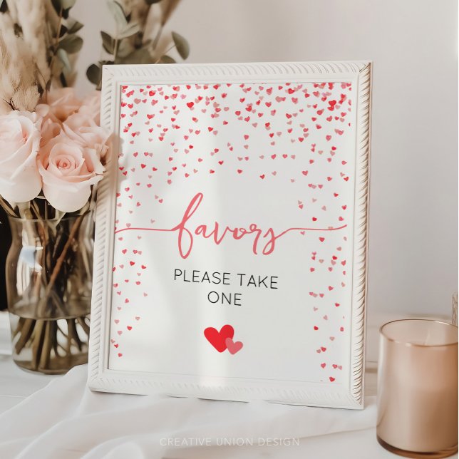 Poster Favorece o Chá de fraldas ou digital de sinal de I (little sweetheart baby shower)