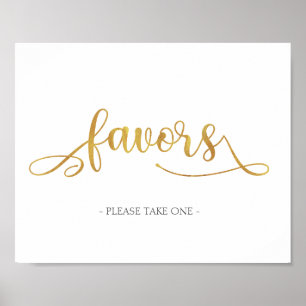 Poster Favorece o Dourado símbolo de casamento da Trendy