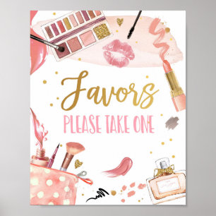 Poster Favorece o Posto de Aniversário do Spa Party Make