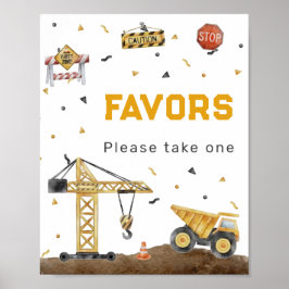 Poster Favores da Construção: Aventura de Aniversário