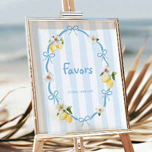 Poster Favores de Arcos Azuis de Limão-Mediterrâneo