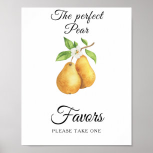Poster Favores de chá de panela de pera, por favor, pegue