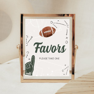 Poster Favores do Chá de fraldas de futebol