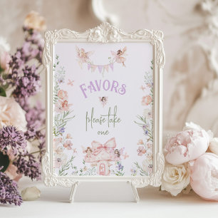 Poster Favores Fantasia Fada Primeiro Aniversário Flor Si
