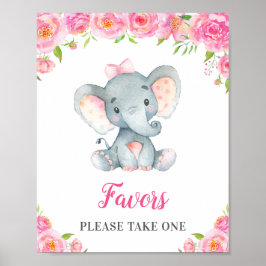 Poster Favores Levam Uma Pequena Garota Elefante De Amend