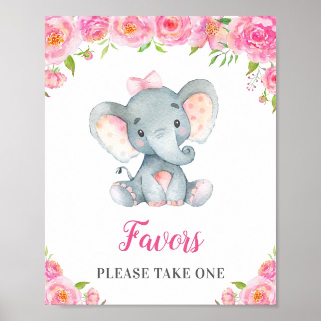 Poster Favores Levam Uma Pequena Garota Elefante De Amend (Frente)
