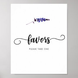 Poster Favores simples de flor selvagem, por favor, pegue