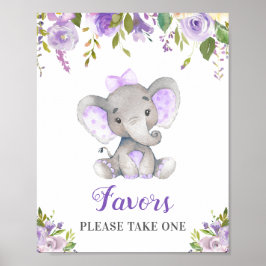 Poster Favores Tomam Uma Pequena Garota Elefante De Amend