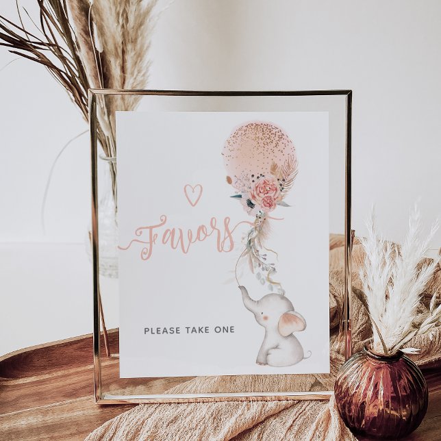 Poster Favoritos ao Chá de fraldas Simples de Elefante e  (Criador carregado)