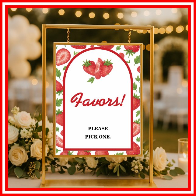 Poster Favoritos Assinam Chá de fraldas de Morango Berry  (Criador carregado)