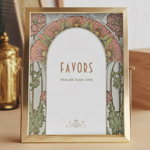 Poster Favoritos Assinam Convidados Vintage Art Nouveau p