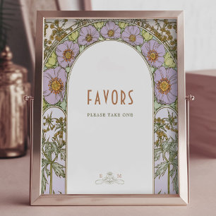 Poster Favoritos Assinam Convidados Vintage Art Nouveau p