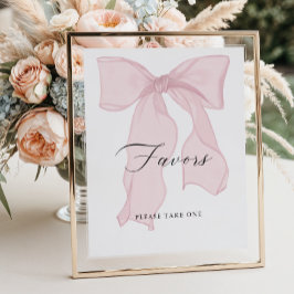 Poster Favoritos de Chá de fraldas de Arco rosa