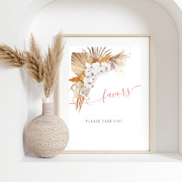 Poster Favoritos do Chá de fraldas Floral Boho Chic Water