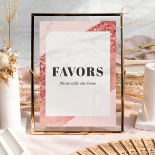 Poster Favoritos do Chá de panela rosa Dourado, Blush e S