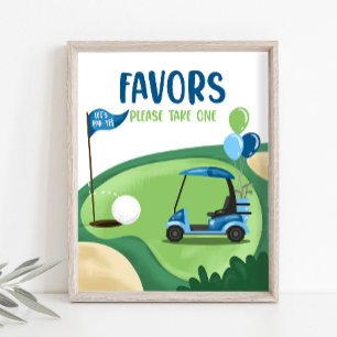 Poster Favoritos Obrigado Golf Par-Tee Boy Birthday
