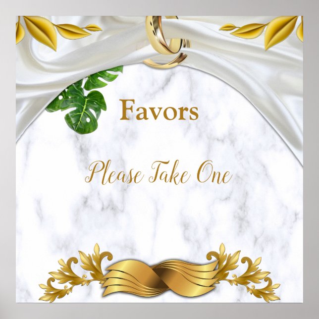 Poster Favoritos Românticos do Casamento Tropical (Frente)