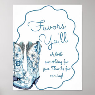 Poster Favoritos você vai Chinoiserie Boots Chá de panela