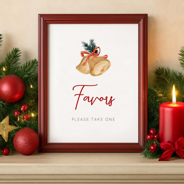 Poster Favors Christmas Party Sign (Criador carregado)