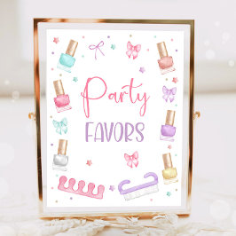 Poster Favors de Festa Mani-Pedi Festa de Manicure e Pedi
