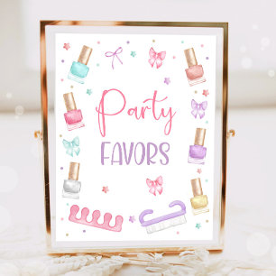 Poster Favors de Festa Mani-Pedi Festa de Manicure e Pedi