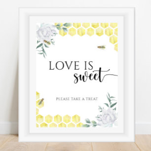 Poster Favos de mel - O amor é doce, aproveite um present