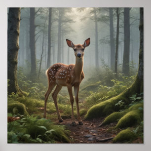 Poster Fawn na Floresta