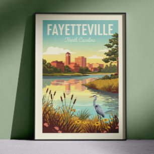 Poster Fayetteville North Carolina Antiga