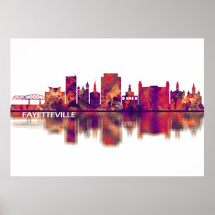 Poster Fayetteville North Carolina Skyline