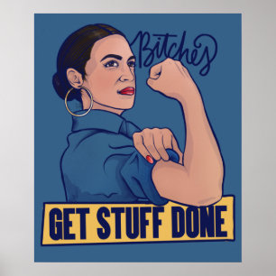 Poster Fazemos coisas com o AOC Rosie, o riveter