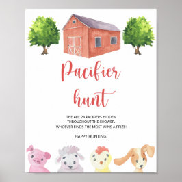 Poster Fazenda - caça ao chupeta