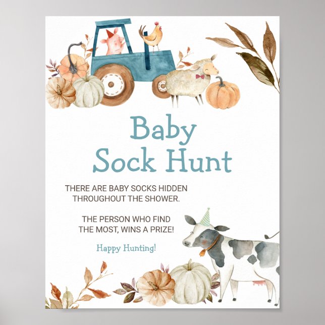 Poster Fazenda de Abóbora Cair Caça-Pó (Frente)