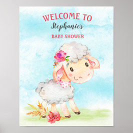 Poster Fazenda de Chá de fraldas de Garota de Água