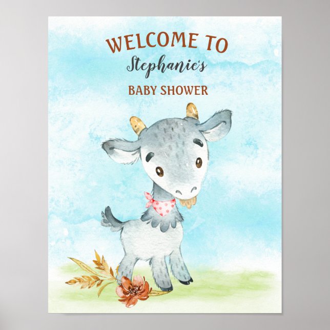 Poster Fazenda de Chá de fraldas de Gosta de Aquarela (Frente)