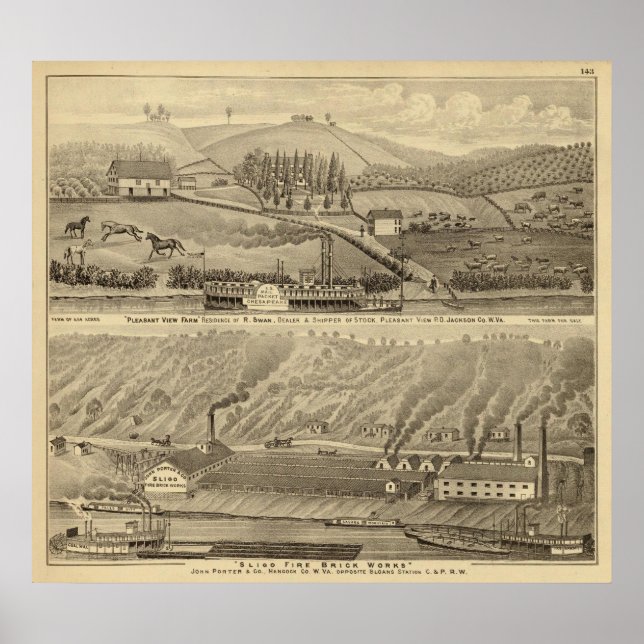 Póster Fazenda de visualização agradável (Frente)