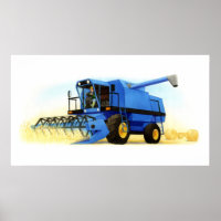 Fazenda e agricultura - Colheita em Combine