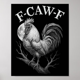 Poster Fazenda Engraçada de Frango Galo F-caw-f Humor de