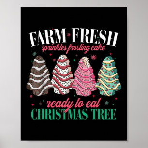 Poster Fazenda Fresca de Natal Árvore Natal Família de Fé