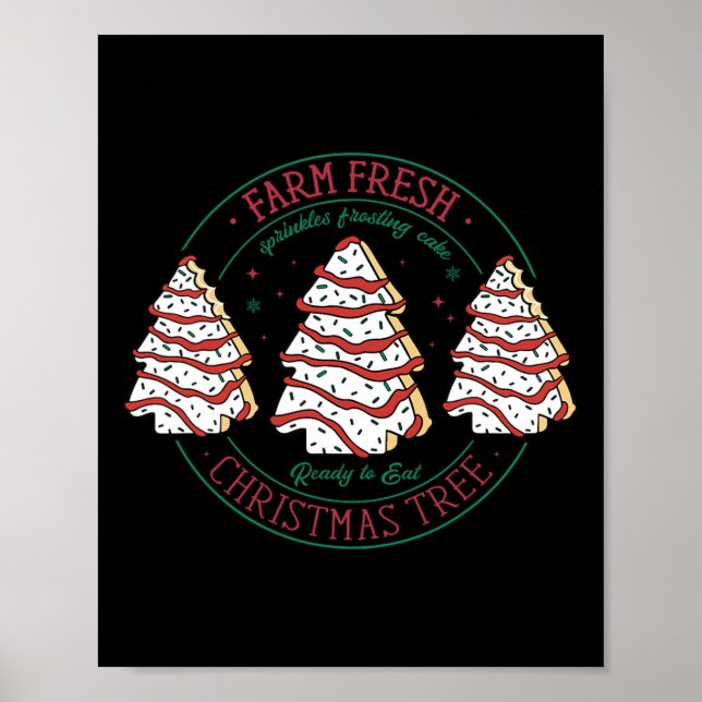 Poster Fazenda Fresco De Fosco De Árvore De Natal (Frente)