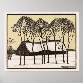 Poster Fazenda na neve por Julie de Graag Art Nouveau