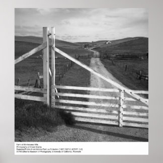 Poster Fazenda nas Colinas de Montezuma por Ansel Adams