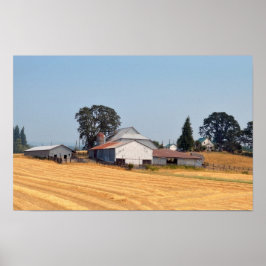 Póster Fazenda Oregon e Campo de Trigo Colhido