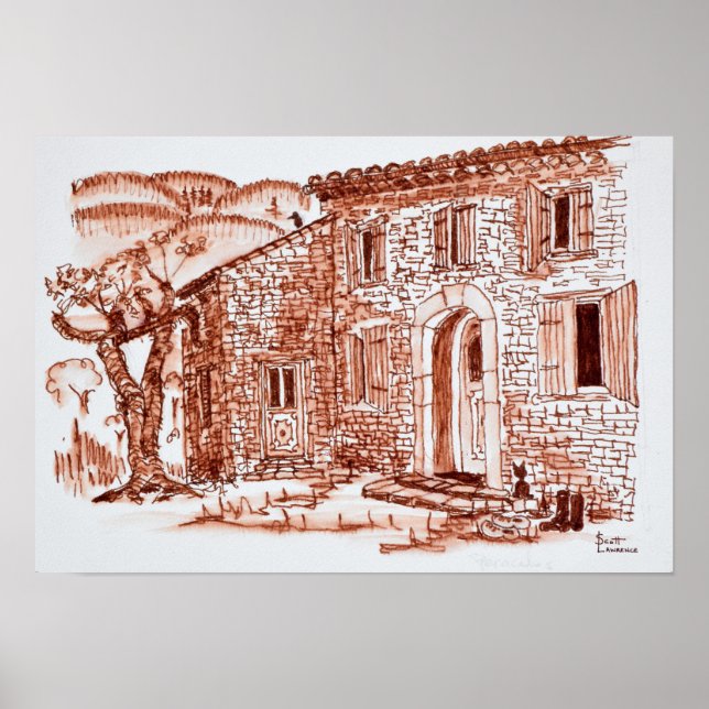 Poster Fazenda perto de Grasse | Provença, França (Frente)
