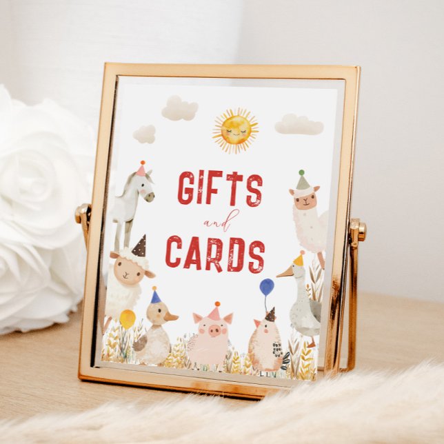 Poster Fazenda Presente Sinal de Aniversário (Criador carregado)