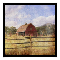 Fazenda russa do oeste do país primitivo Red Barn